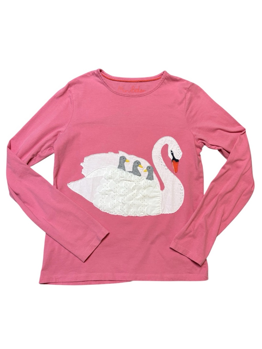 Mini Boden Long Sleeve Tee with Swan Applique
